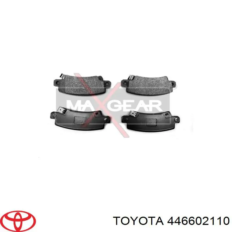 446602110 Toyota колодки гальмові задні, дискові