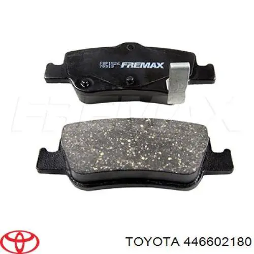 Задні гальмівні колодки 446602180 Toyota