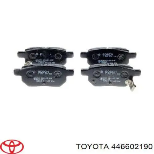 446602190 Toyota колодки гальмові задні, дискові