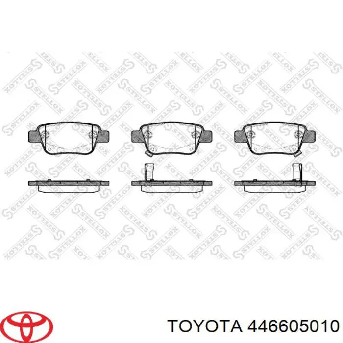 446605010 Toyota колодки гальмові задні, дискові