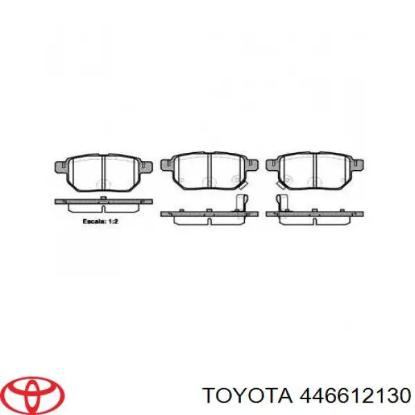Задні дискові колодки Toyota 446612130