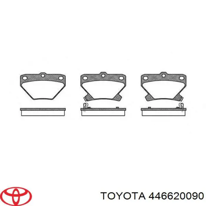 446620090 Toyota колодки гальмові задні, дискові