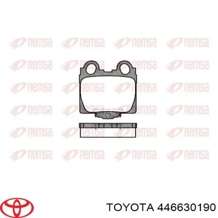 446630190 Toyota колодки гальмові задні, дискові