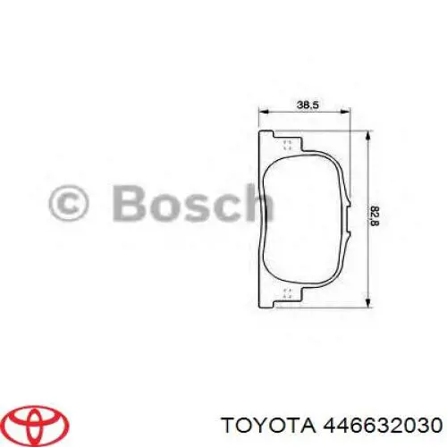 Задні дискові колодки Toyota 446632030