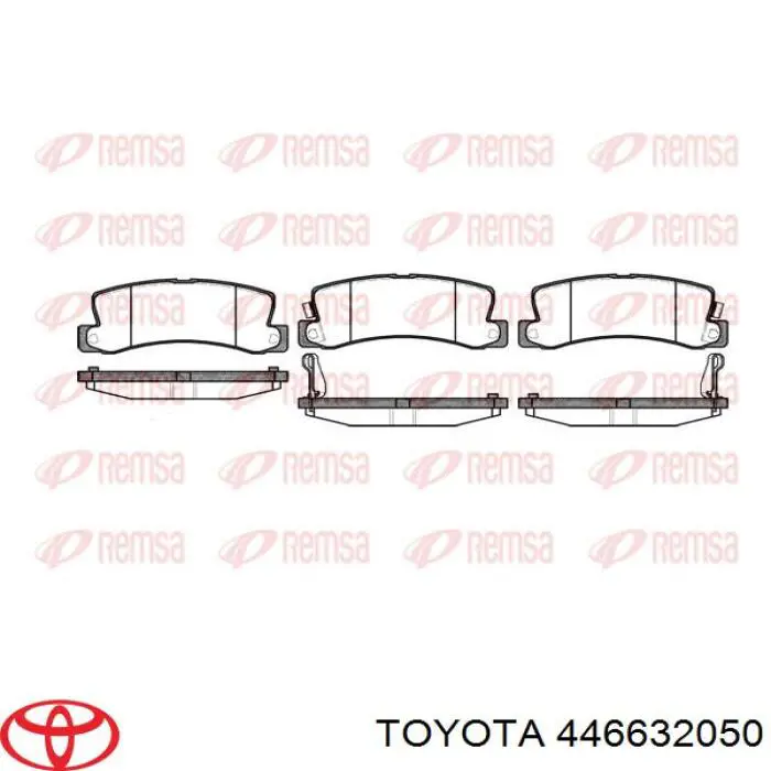 Колодки гальмові задні, дискові 446632050 Toyota