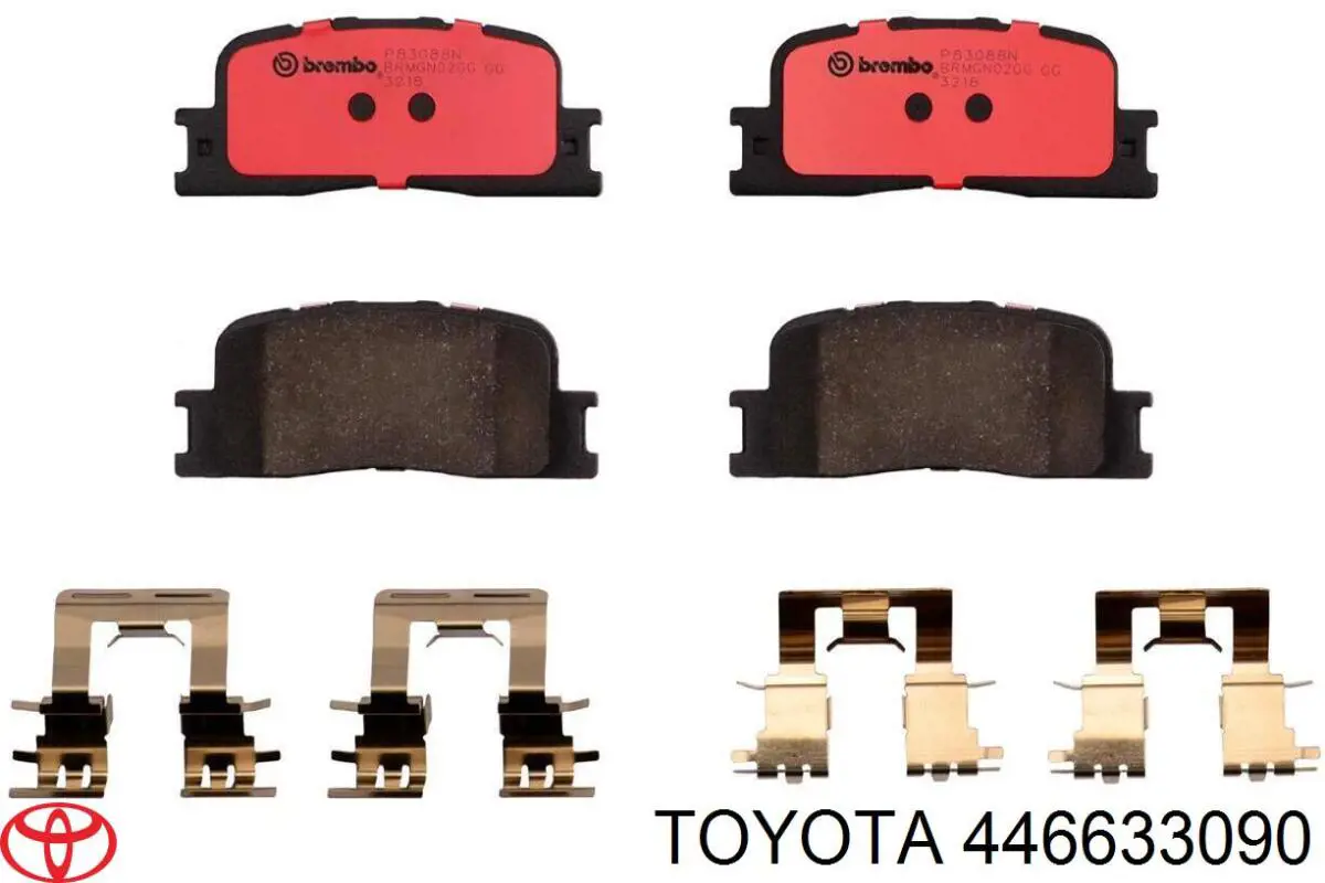 Купити 446633090 Toyota Задні колодки