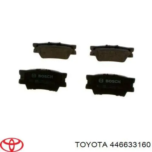 446633160 Toyota колодки гальмові задні, дискові