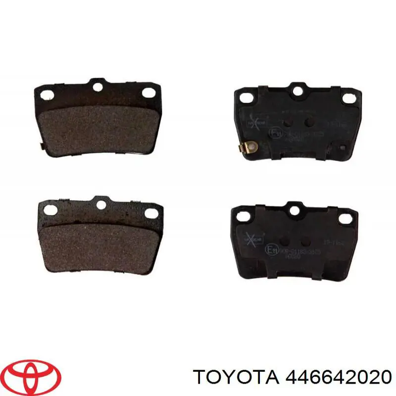 Колодки гальмові задні, дискові 446642020 Toyota