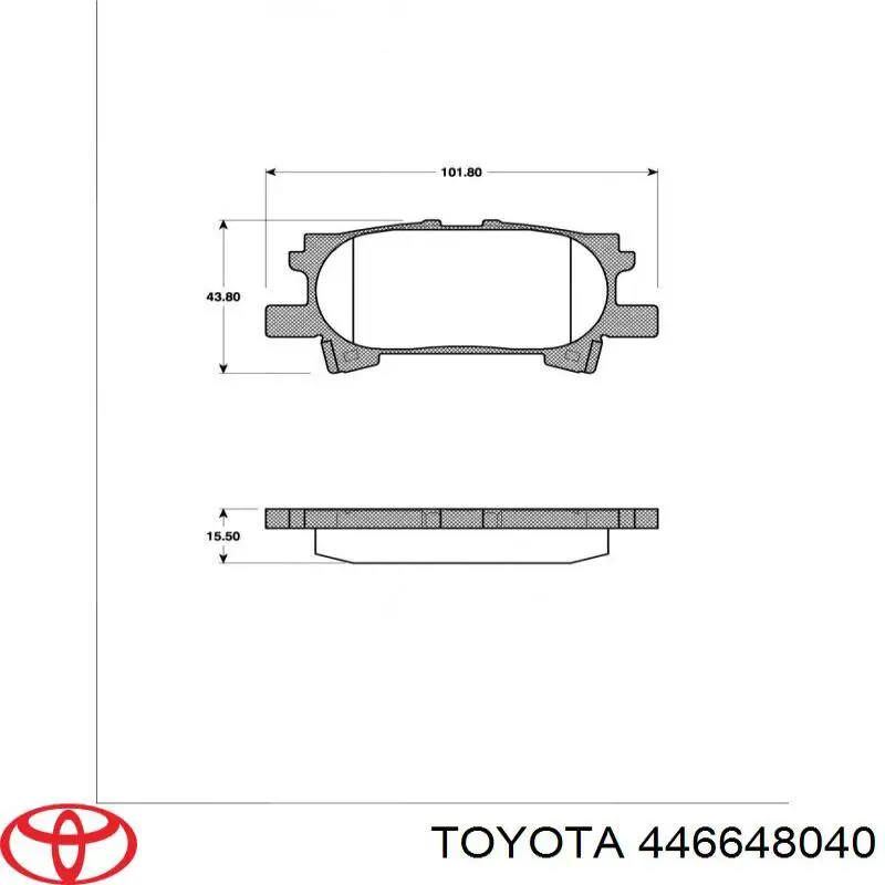 Купити 446648040 Toyota Задні колодки