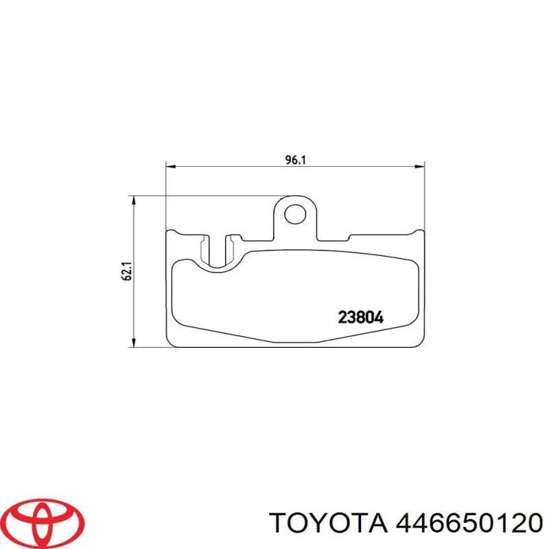 Задні гальмівні колодки Toyota 446650120 ціна, від 13.89 USD