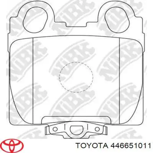 Задні гальмівні колодки Toyota 446651011 ціна, від 17.22 USD