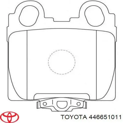 446651011 Toyota Колодки гальмівні задні, дискові