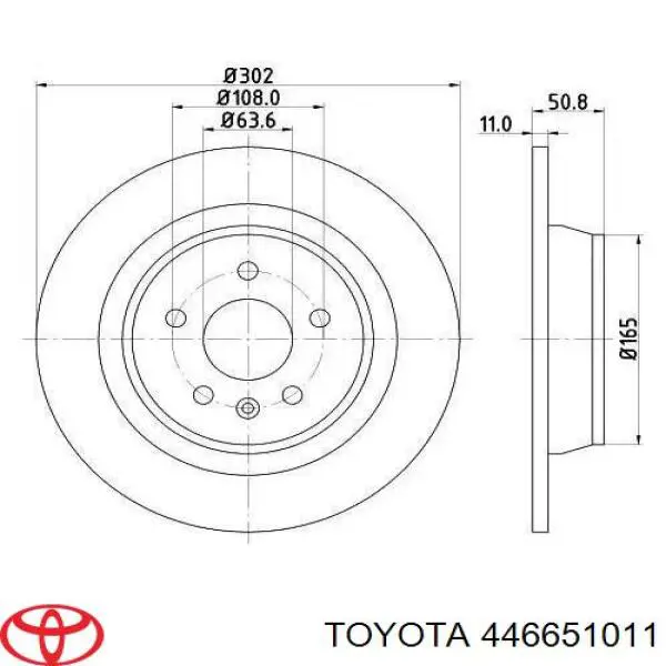 Купити 446651011 Toyota Задні колодки