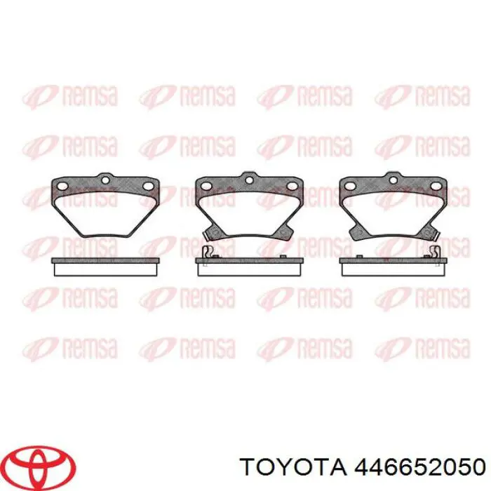 446652050 Toyota колодки гальмові задні, дискові