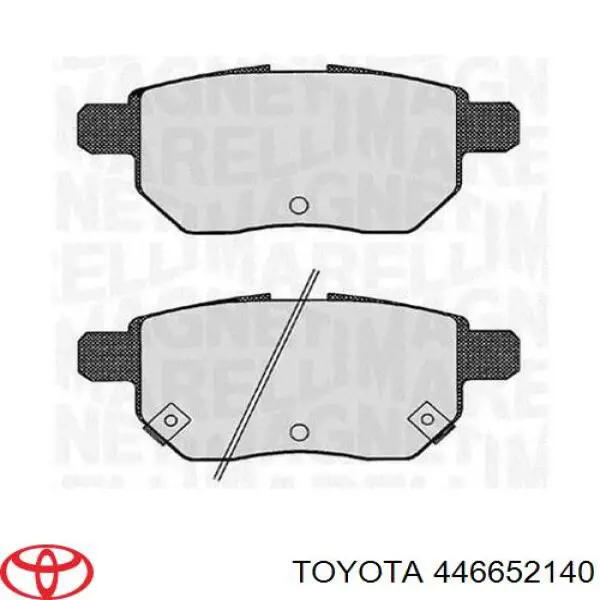 446652140 Toyota колодки гальмові задні, дискові