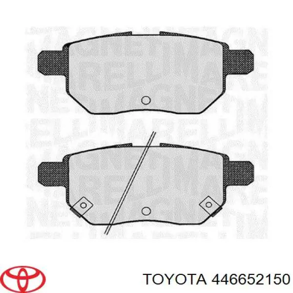 446652150 Toyota колодки гальмові задні, дискові