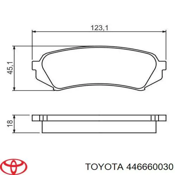 Задні дискові колодки Toyota 446660030