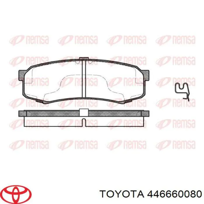 Задні гальмівні колодки Toyota 446660080 ціна, від 20.71 USD