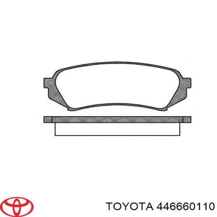 446660110 Toyota колодки гальмові задні, дискові