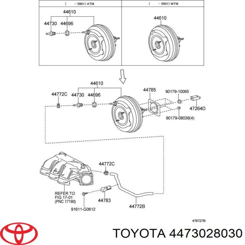4473028030 Toyota Ремкомплект головного гальмівного циліндру