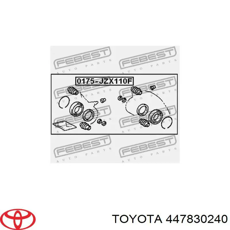447830240 Toyota ремкомплект супорту гальмівного переднього