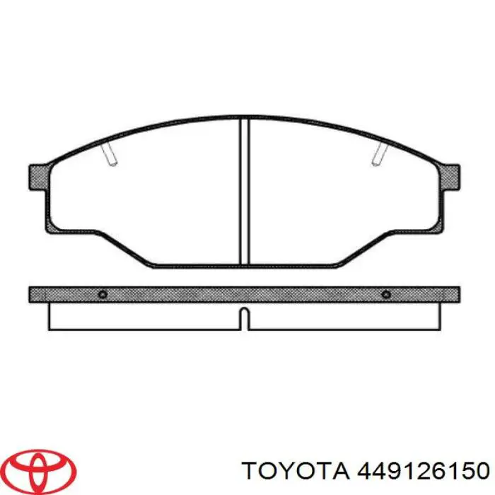 449126150 Toyota колодки гальмівні передні, дискові