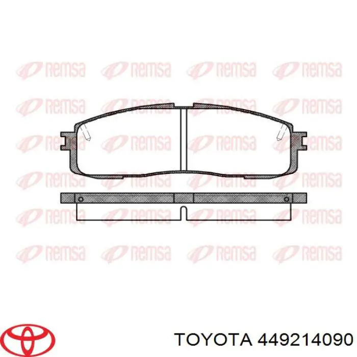 449214090 Toyota колодки гальмові задні, дискові