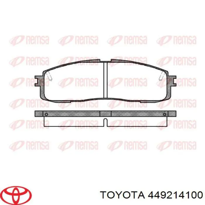 Колодки гальмові задні, дискові 449214100 Toyota