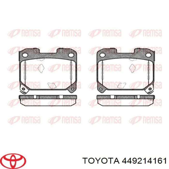 449214161 Toyota колодки гальмові задні, дискові