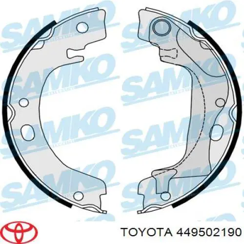 Колодки гальмові задні, барабанні Toyota 449502190 ціна, від 23.02 USD