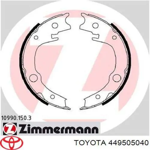 Купити 449505040 Toyota Гальмівні колодки гальма стоянки