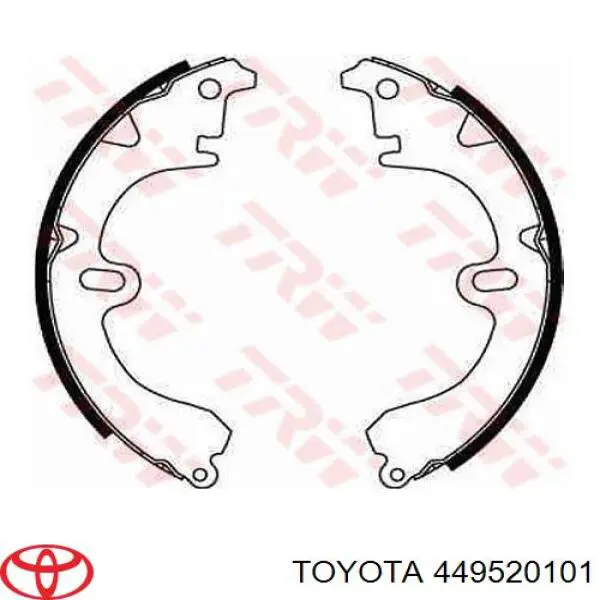 449520101 Toyota колодки гальмові задні, барабанні