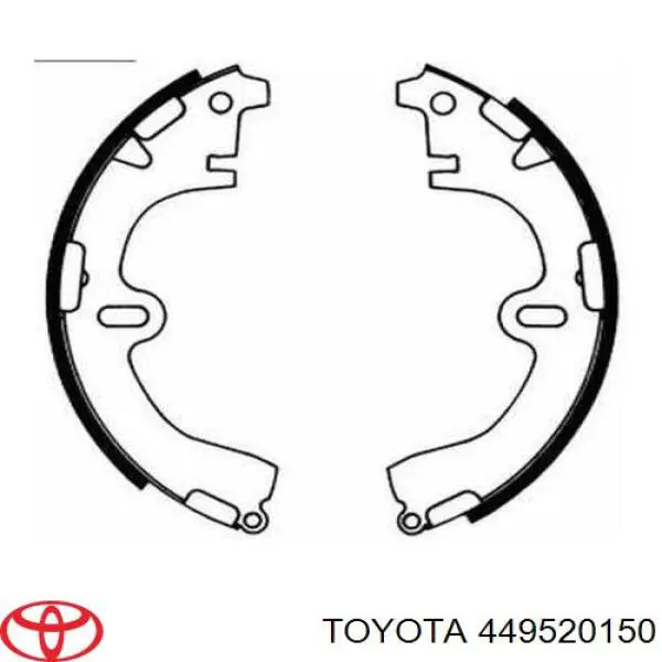449520150 Toyota колодки гальмові задні, барабанні