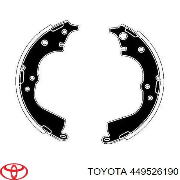 Колодки гальмові задні, барабанні 449526190 Toyota