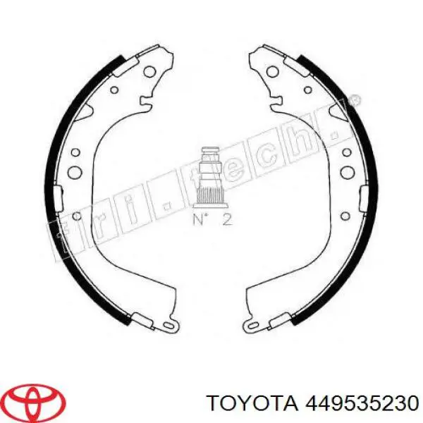 449535230 Toyota колодки гальмові задні, барабанні