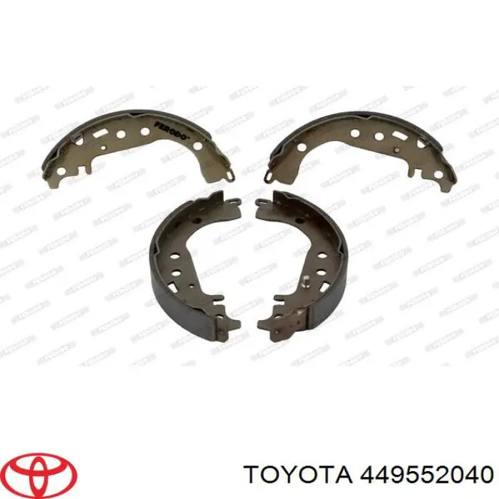 Колодки гальмові задні, барабанні Toyota 449552040 ціна, від 16.80 USD