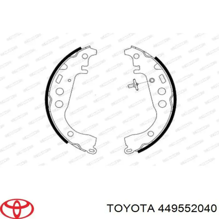 449552040 Toyota колодки гальмові задні, барабанні