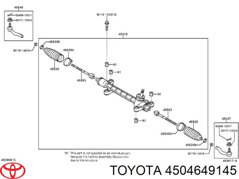 Купити 4504649145 Toyota Рульовий наконечник
