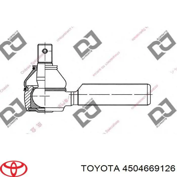 Накінечник центральної рульової тяги, задньої правої Toyota 4504669126 ціна, від 13.87 USD