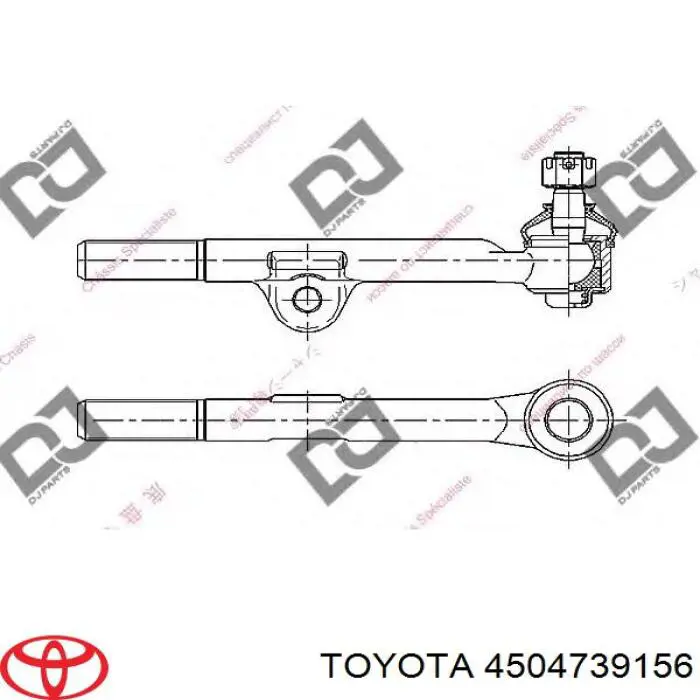 Накінечник рульової тяги, зовнішній 4504739156 Toyota