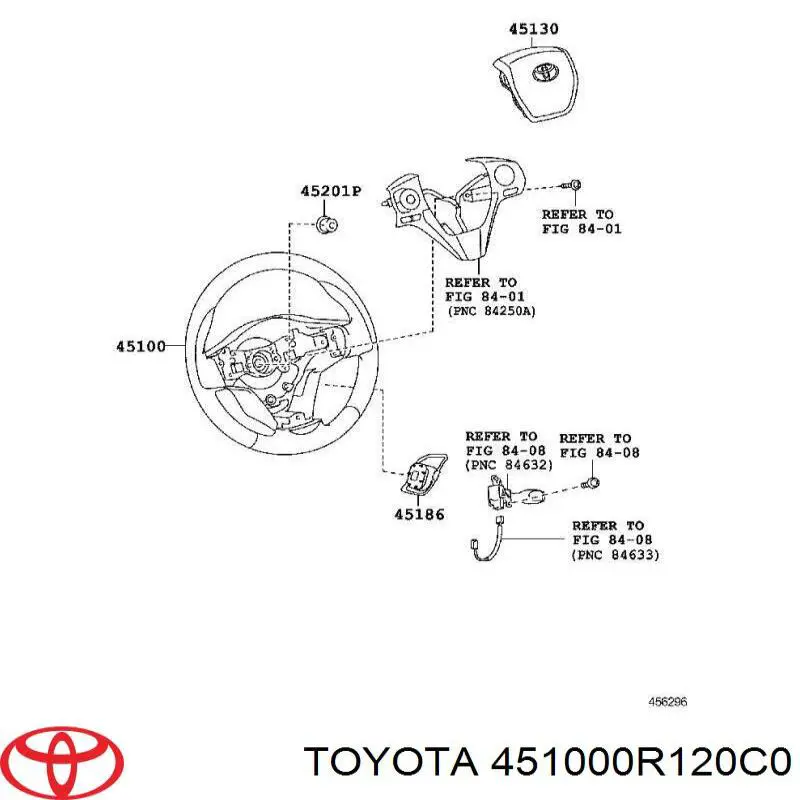 451000R120C0 Toyota Рульове колесо