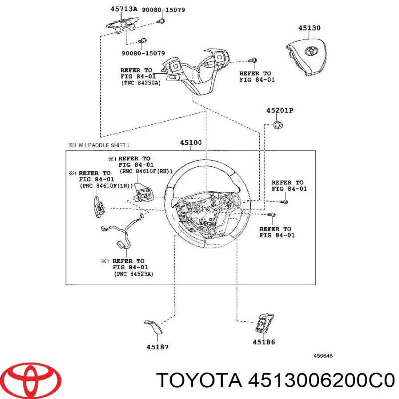 Подушка безпеки, водійська, AIRBAG Toyota Camry (V50) (Тойота Камрі)
