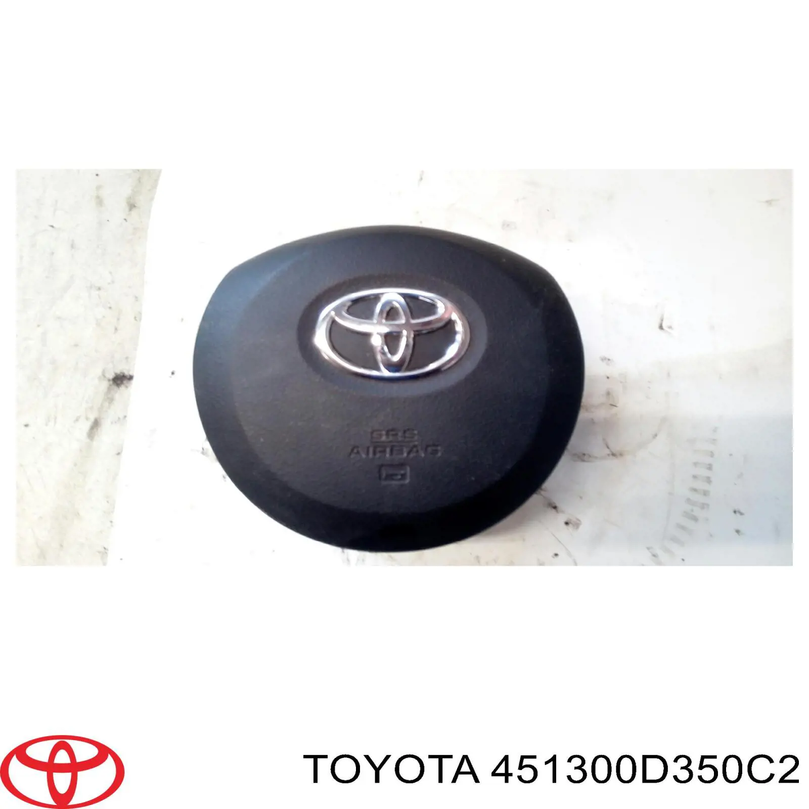 451300D350C2 Toyota Подушка безпеки, водійська, AIRBAG