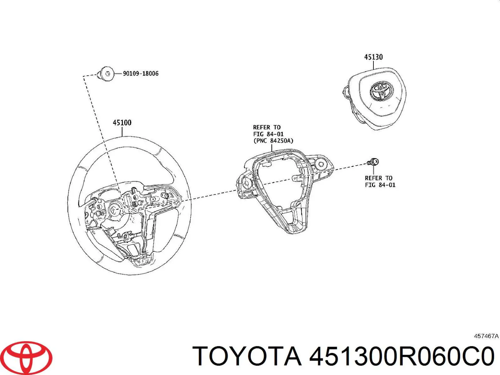 Подушка безпеки, водійська, AIRBAG Toyota 451300R060C0 ціна, від 291.39 USD