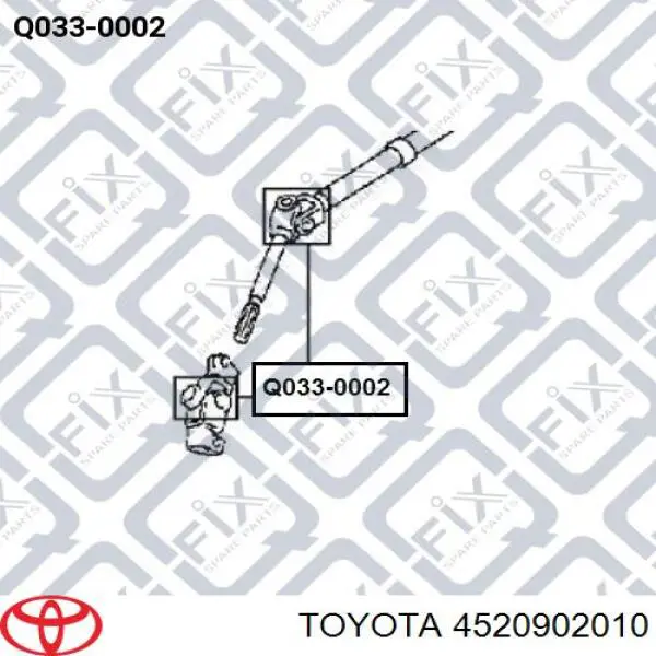 Вал рульової колонки, нижній Toyota 4520902010 ціна, від 25.34 USD