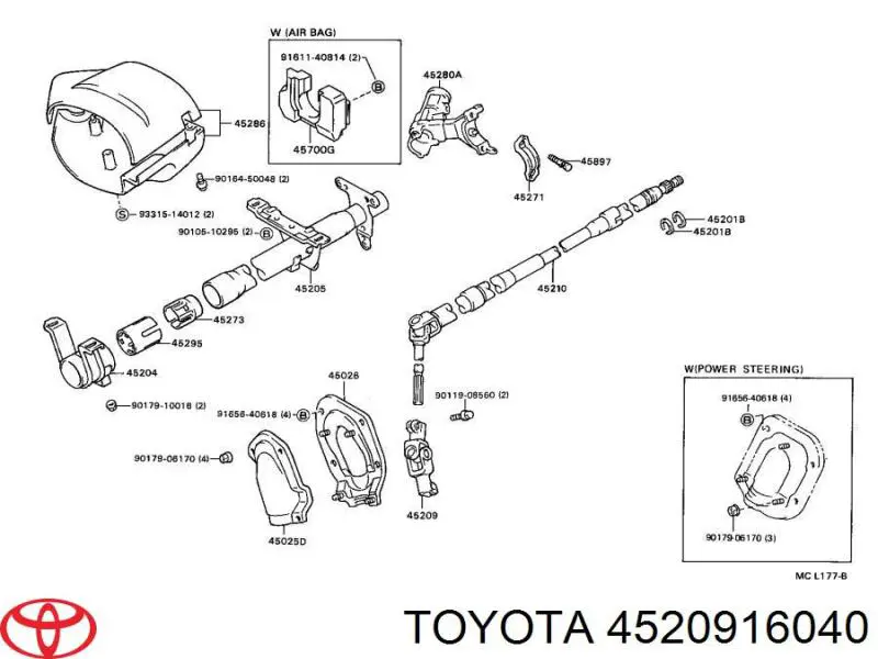 4520916040 Toyota 