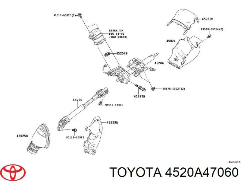 4520A47060 Toyota Колонка рульового управління