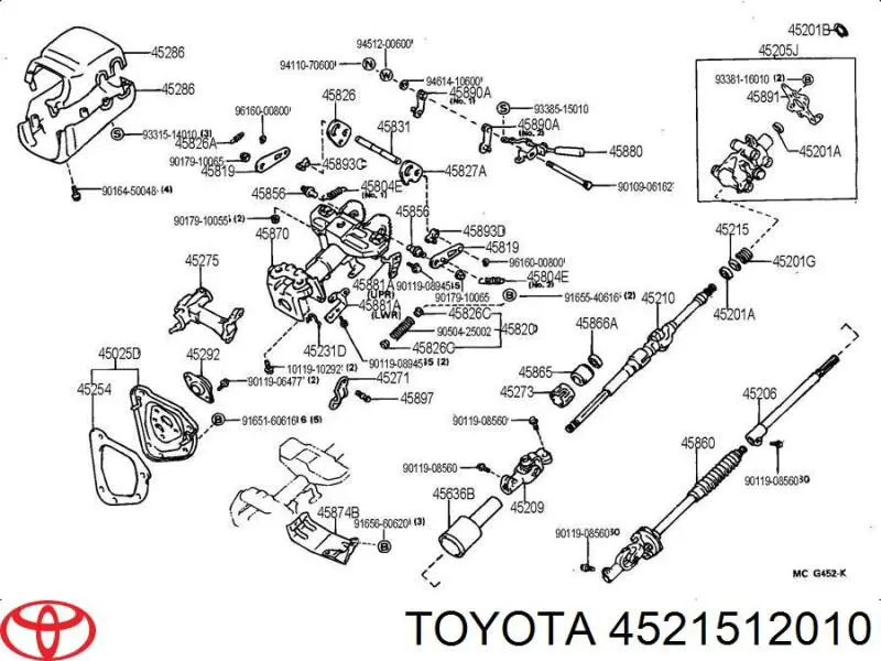 Втулка рульової колонки Toyota Hiace 3 (H10) (Тойота Хайейс)