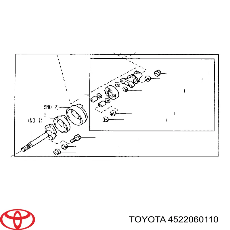 Кардан вала рульової колонки, верхній Toyota Land Cruiser 100 (Тойота Ленд крузер)