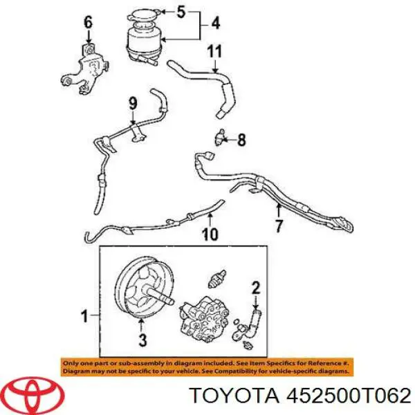 452500T062 Toyota Колонка рульового управління